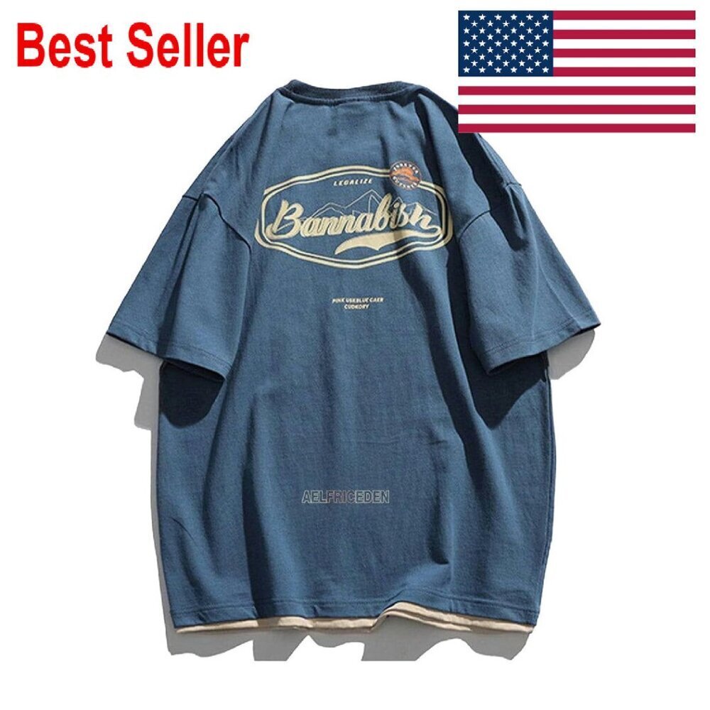 Oversized Graphic Tee Retro Streetwear Minimal Chic Casual Crew Neck Cotton